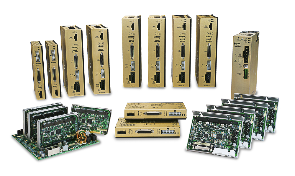 Teknic's Eclipse family of digital servo drives and amplifiers for brushless servo motors.