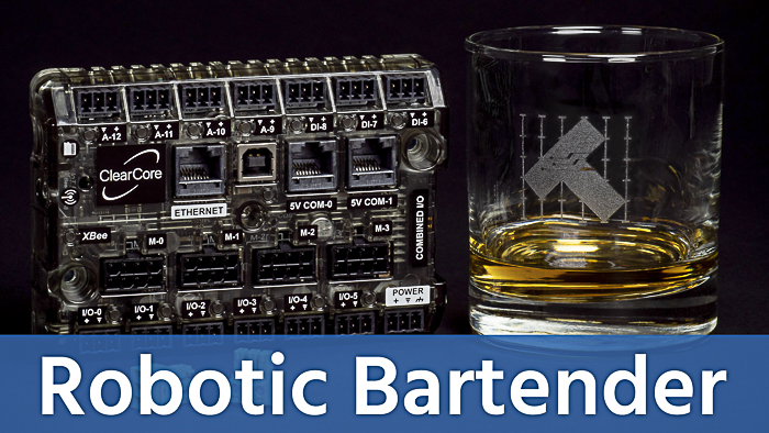 Watch ClearCore robotic bartender video