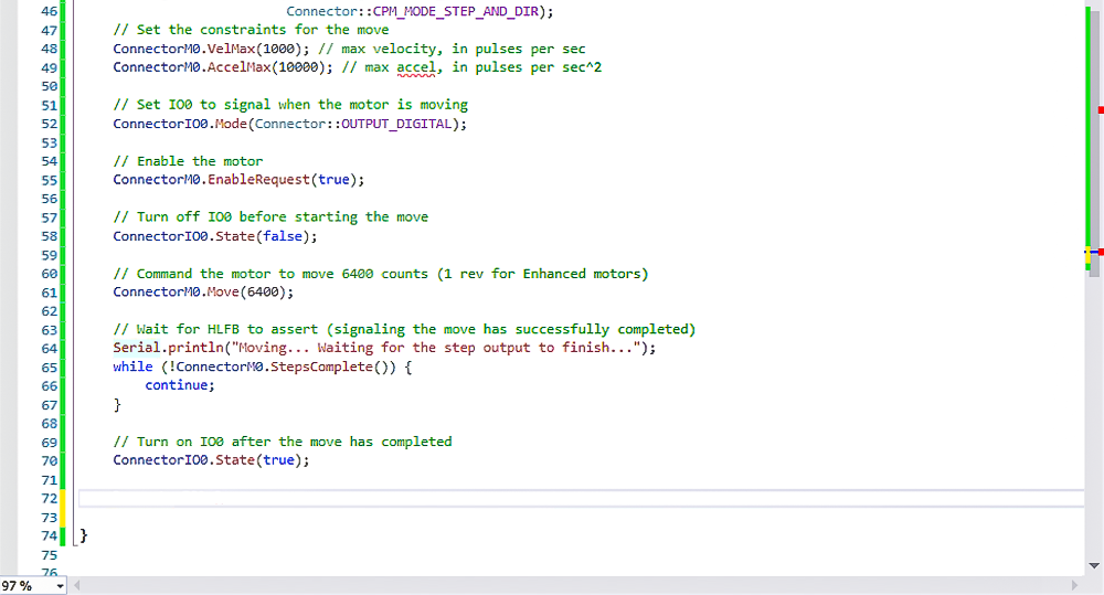 Atmel IDE code example