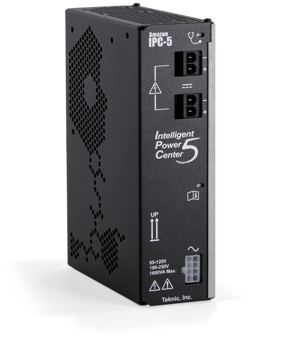 IPC-5 75 volt Intelligent Power Center hybrid power supply with touch safe black and silver case