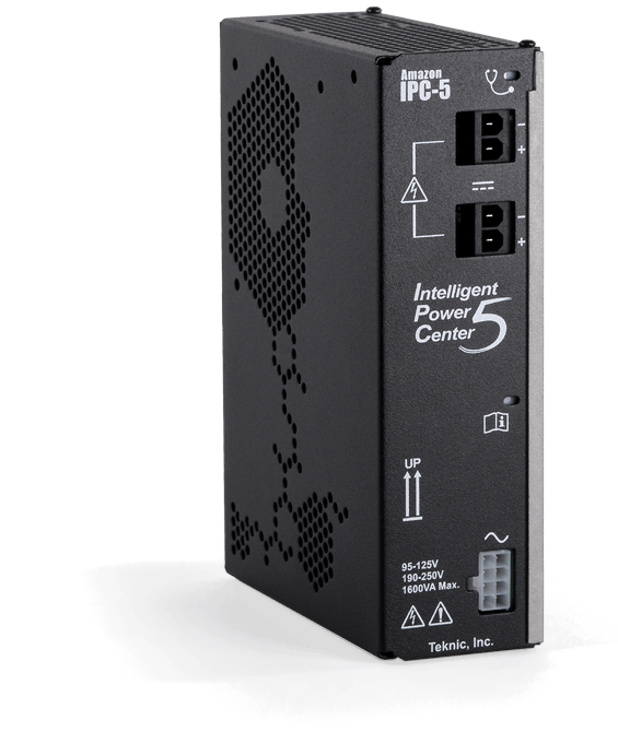 IPC-5 75 volt Intelligent Power Center hybrid power supply with touch safe black and silver case