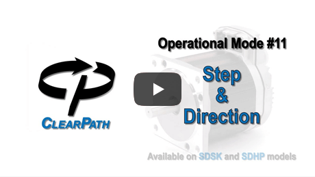 Demonstration of step and direction use and operation with ClearPath servo motors