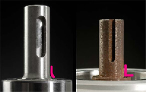 ClearPath motor’s shaft diameter smooth transition (left) minimizes stress concentrations and increase side-load strength