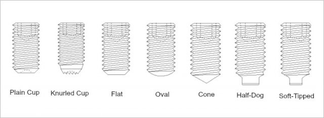 types of set screws